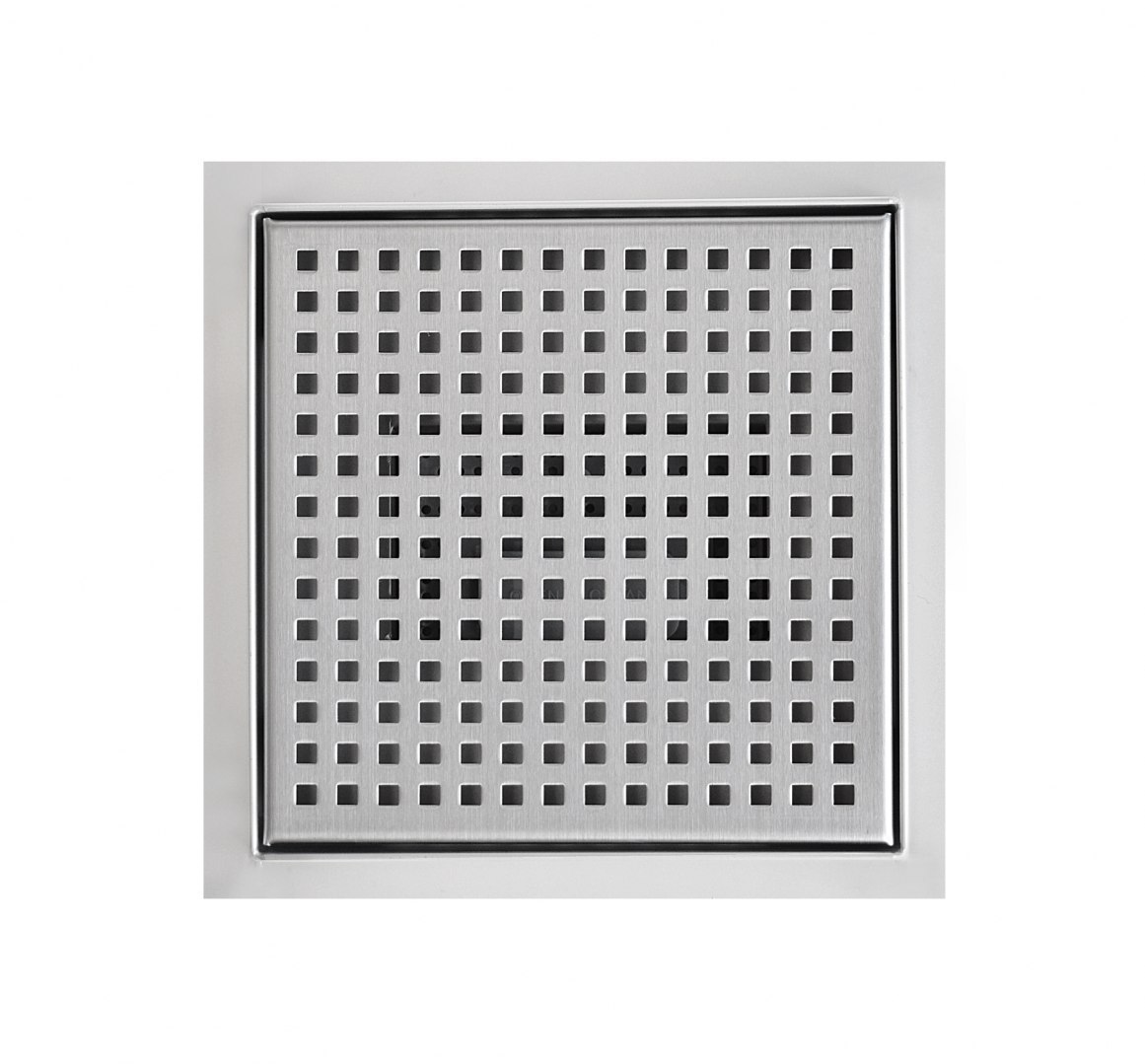 Čtvercový sprchový odtok 25x25cm mřížka z nerezové oceli Gitter M16813
